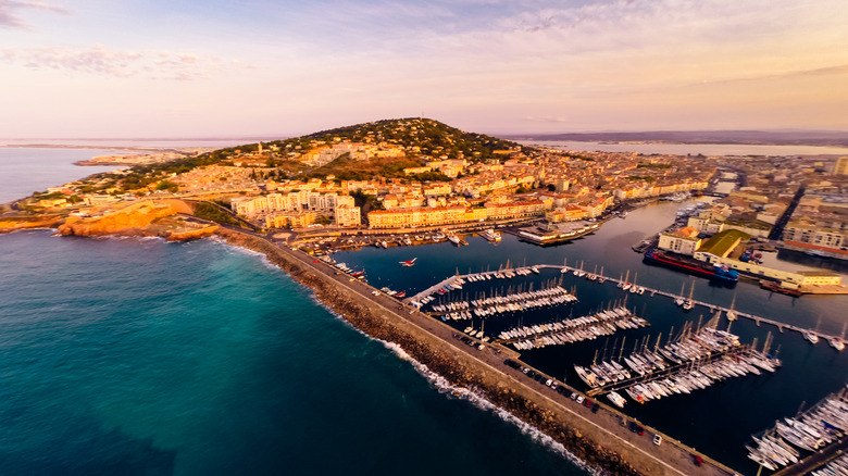 Aerial view of Sète, France