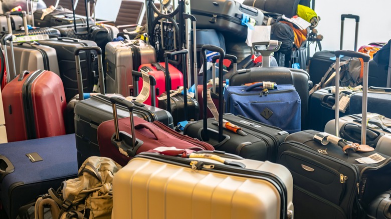 grouping of luggage pieces