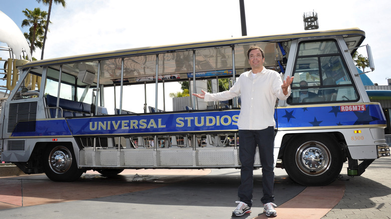 Jimmy Fallon by Universal Studios tram