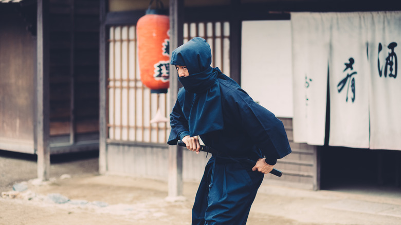 Man dressed as ninja