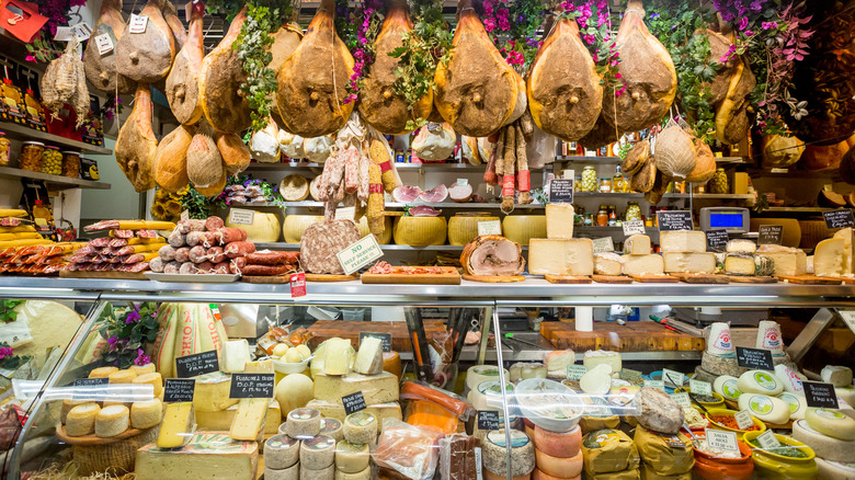Cheese and meat market, Florence