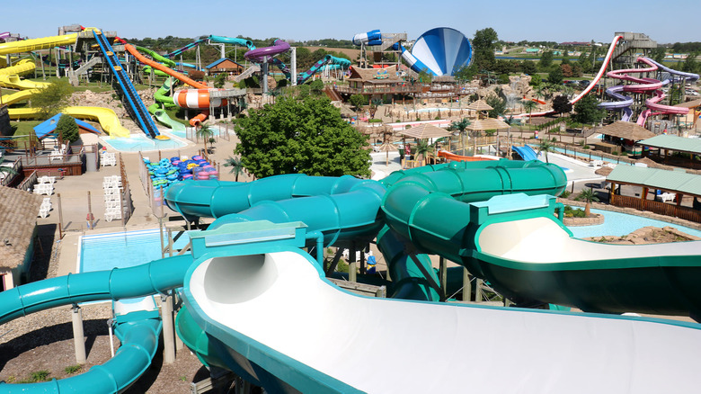 Aerial view of Lost Island Waterpark