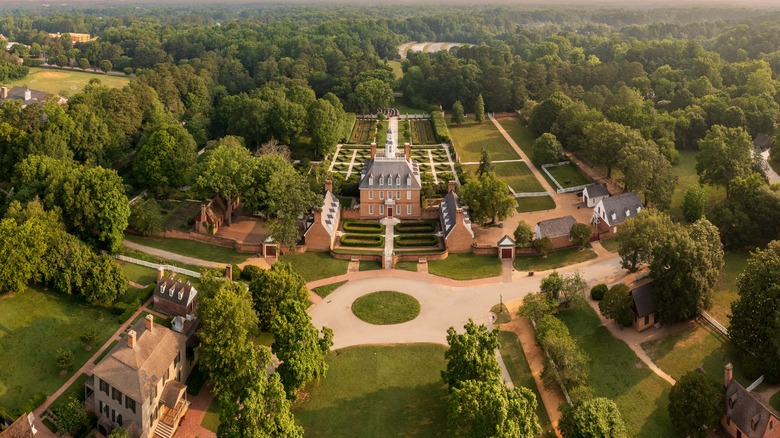 Aerial view of Williamsburg, Virginia