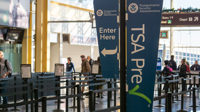 TSA PreCheck entrance at airport