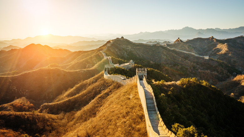 Great Wall of China, sunset
