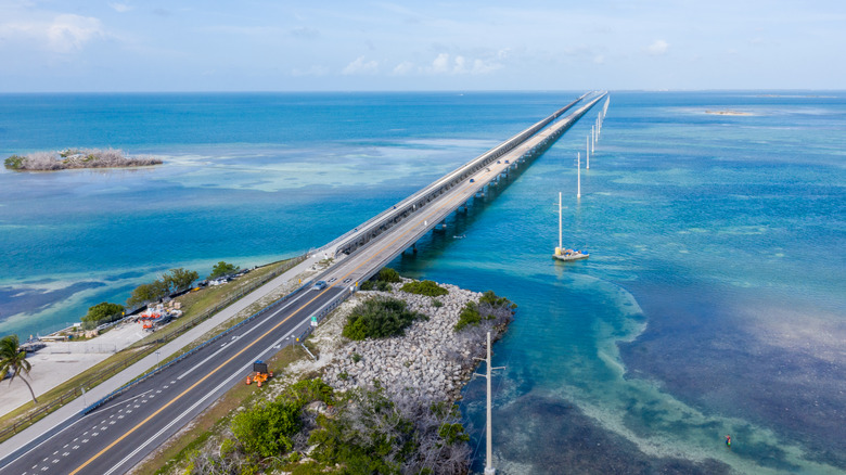 highway over the ocean leading to Florida Keys